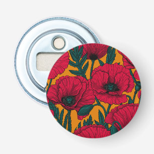 Red poppy garden bottle opener