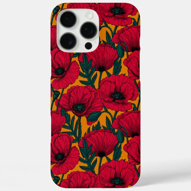 Red poppy garden Case-Mate iPhone case (Back)