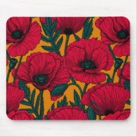 Red poppy garden