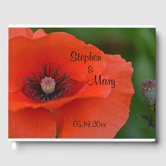 Red Poppy Guest Book (Front)