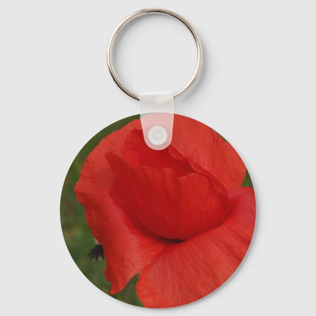 Red poppy keychain (Front)