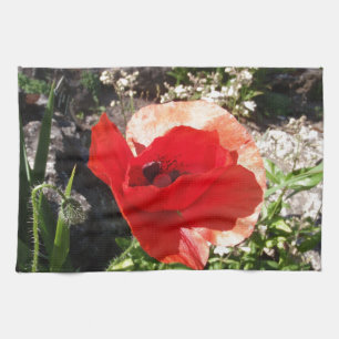 Red Poppy Kitchen Towel