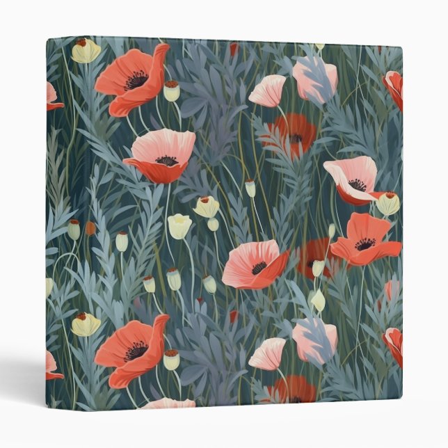 Red Poppy Meadow Binder (Front/Spine)