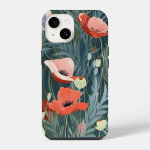 Red Poppy Meadow iPhone 14 Case