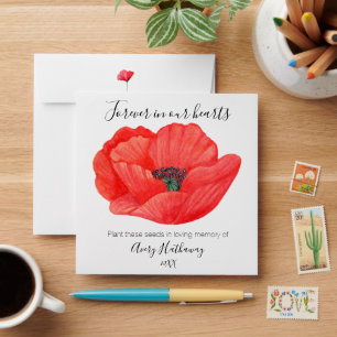 Red Poppy Memorial Seed Packet Envelo Envelope