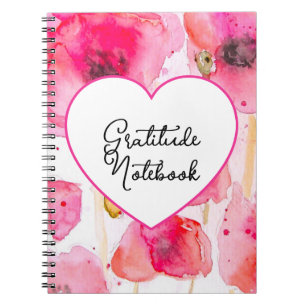 Red Poppy Poppies Flower Floral Gratitude Journal