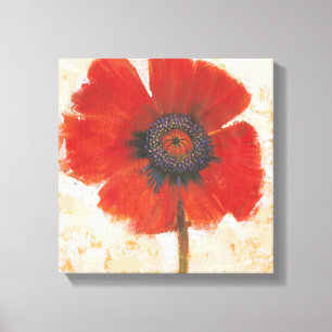Red Poppy Portrait Canvas Print