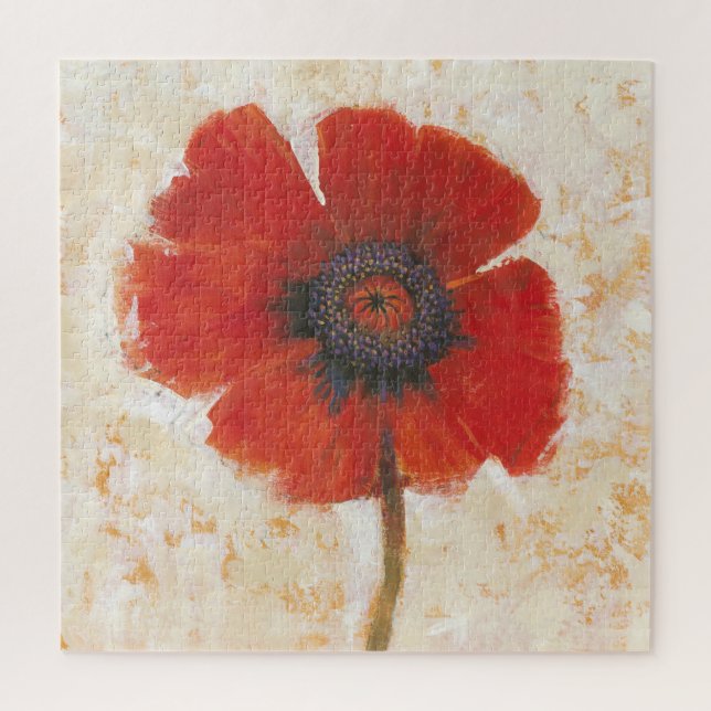 Red Poppy Portrait Jigsaw Puzzle (Vertical)