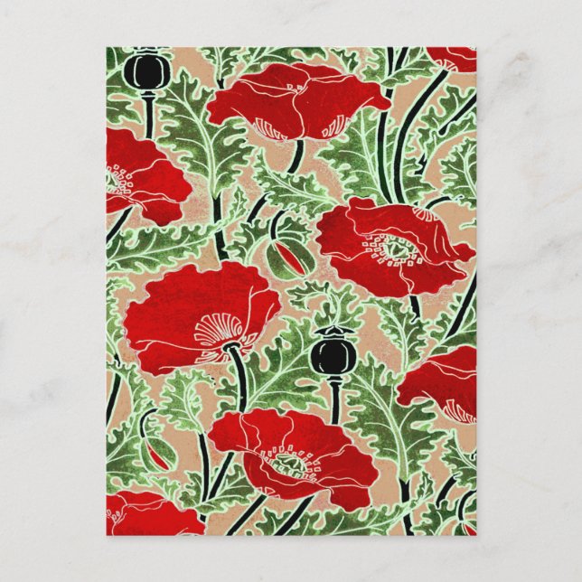 Red Poppy Postcard (Front)