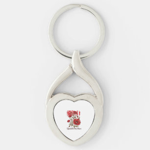Red Poppy Remember And Honour Vintage Memorial Shi Keychain