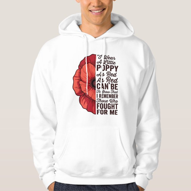 Red Poppy Remembrance Quote Vector Shirt Design_1 (Front)