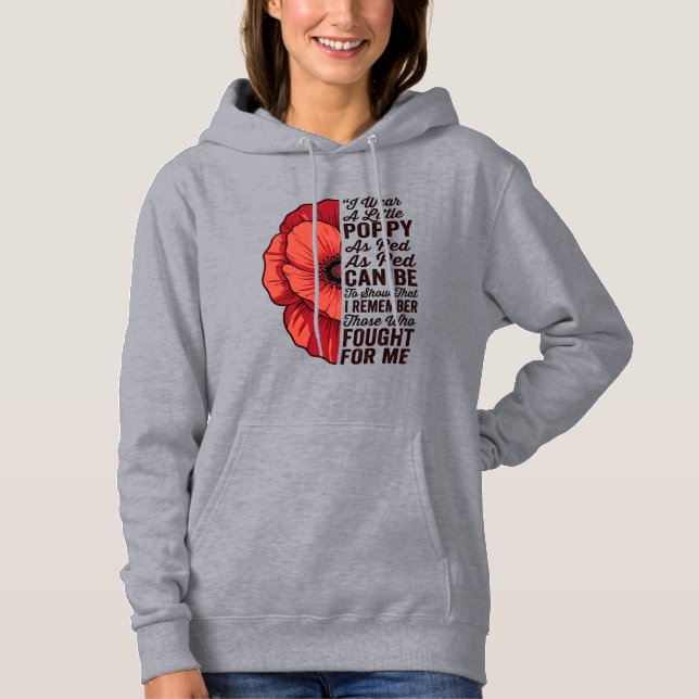 Red Poppy Remembrance Quote Vector Shirt Design_1 (Front)