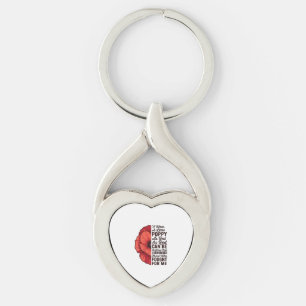 Red Poppy Remembrance Quote Vector Shirt Design_1 Keychain