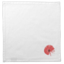 Red Poppy Set of 4 Cloth Napkins