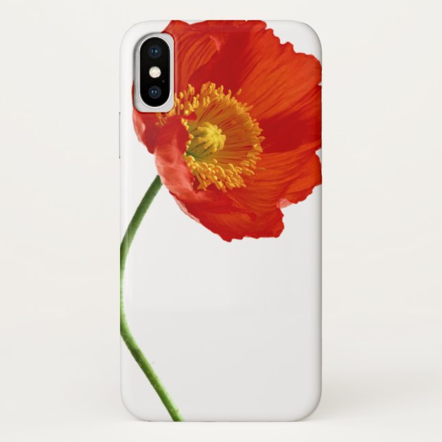 Red Poppy Simplicity Case-Mate iPhone Case (Back)