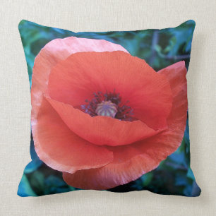Red Poppy. Throw Pillow