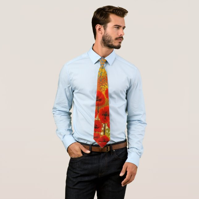 Red Poppy Tie (In Situ)