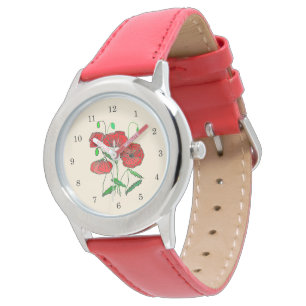 Red Poppy Watch Gift - Painting