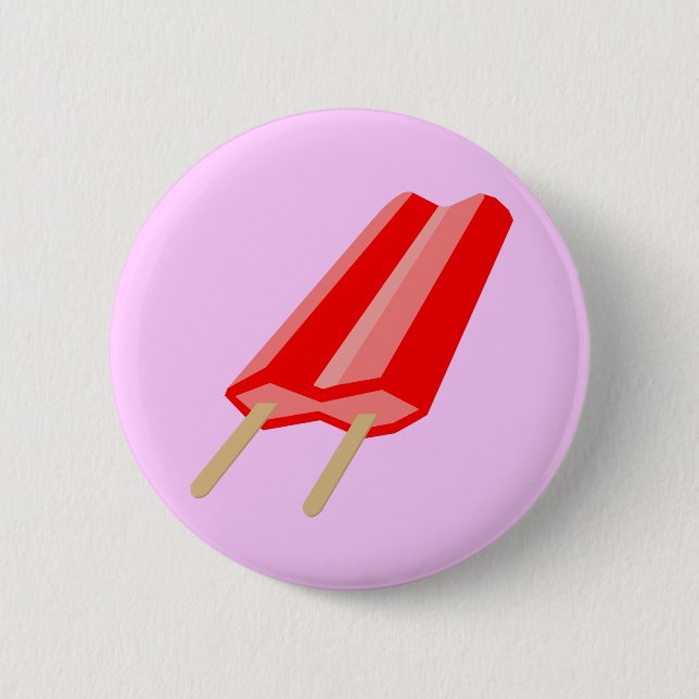 Red Popsicle 2 Inch Round Button (Front)