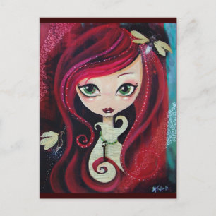 "Red Portrait" Postcard