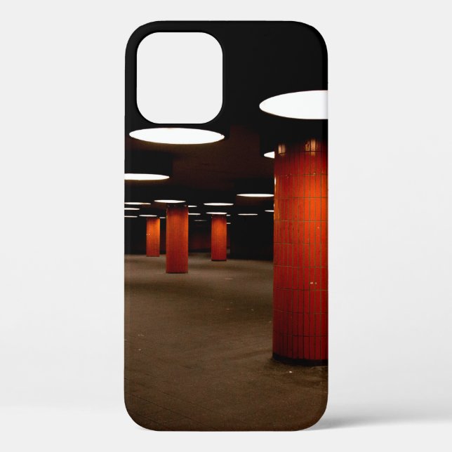 RED POST UNDER CEILING LIGHT AT NIGHT Case-Mate iPhone CASE (Back)