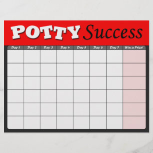 Red Potty Training Success Charts