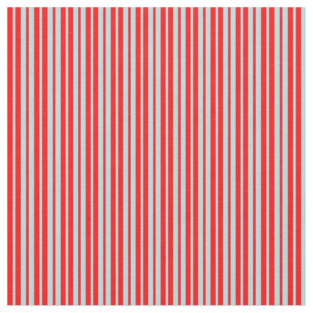 Red & Powder Blue Lines Fabric (Close Up)