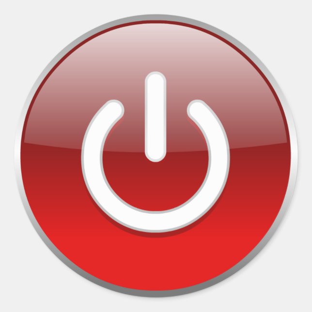 Red Power Button sticker (Front)