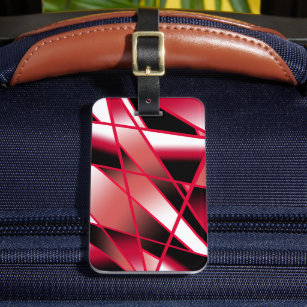 Red Power Perspective Gradient Colour Filled Art Luggage Tag