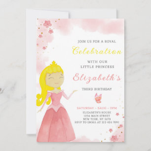 Red Princess Birthday Invitation