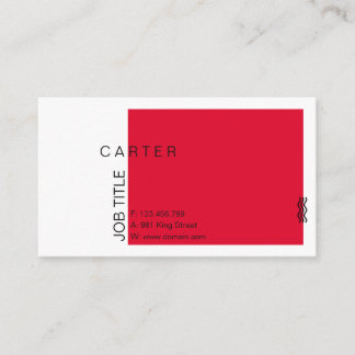 Red Professional Design Elegant Modern Simple Business Card
