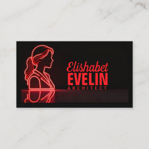 Red Profile: Professional Mirror Image Business Card