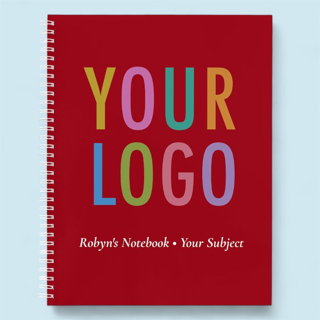 Red Promotional Notebook Custom Logo Branded Bulk (MISOOK Red Spiral Notebook with Logo)