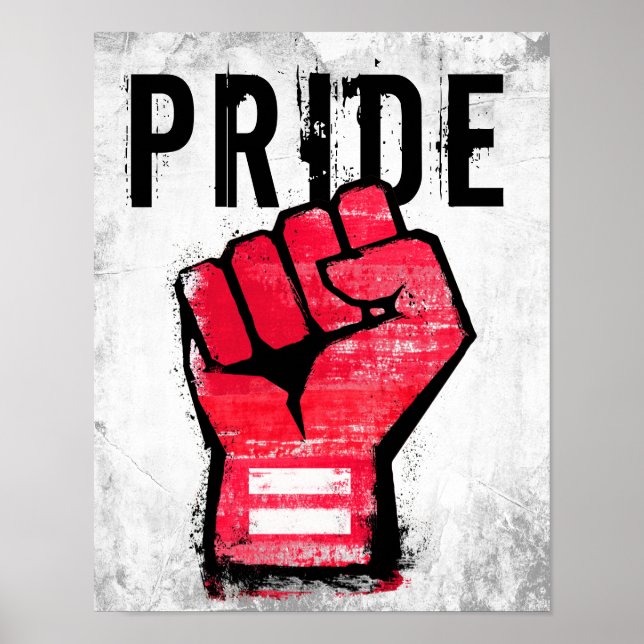 Red Protest Fist Poster (Front)