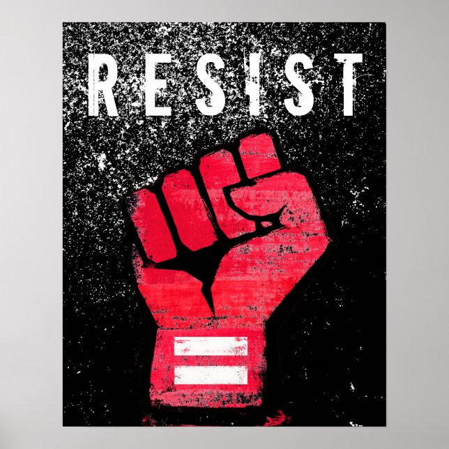 Red Protest Fist Poster (Front)