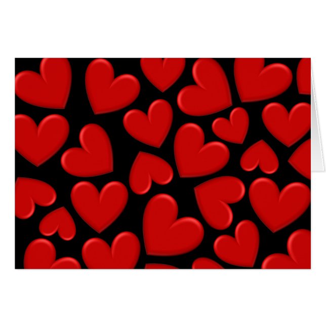 Red Puffy Hearts (Front Horizontal)