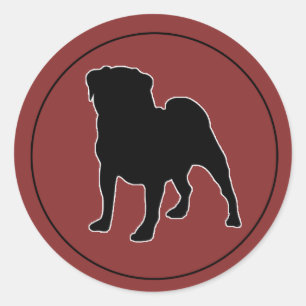 RED Pug sticker