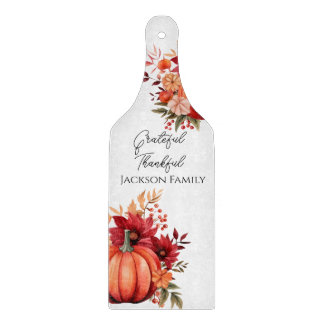 Red Pumpkin Custom Thanksgiving Cutting Board