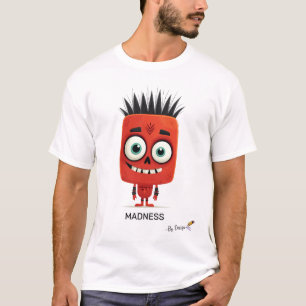 Red Punk Character MADNESS - By Design Fun T-Shirt