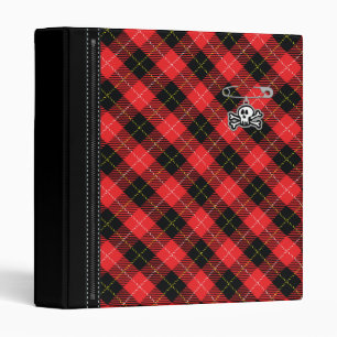 Red Punk Plaid Binder