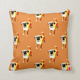 red puppy "Pattern - Puggle" Throw Pillow