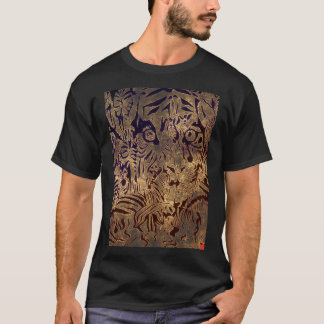 red puppy Tiger and Zebras T-Shirt