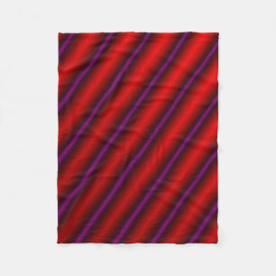 Red, Purple and Black Laser-Like Line Pattern Fleece Blanket