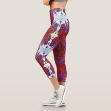 Red & Purple capri leggings