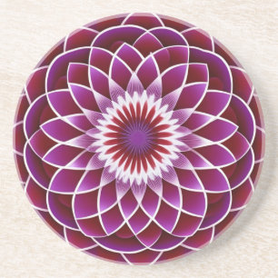 Red Purple Dahlia Coaster