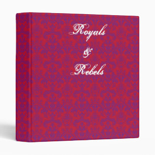 Red & Purple Damask Binder