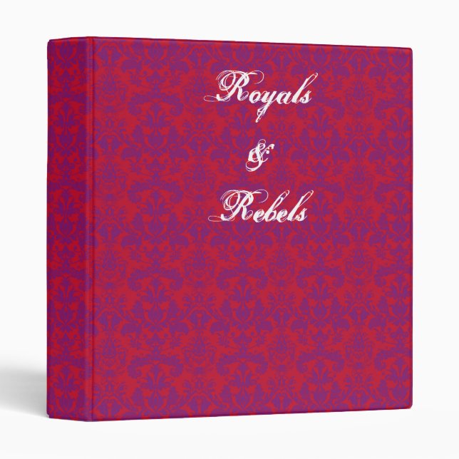 Red & Purple Damask Binder (Front/Spine)
