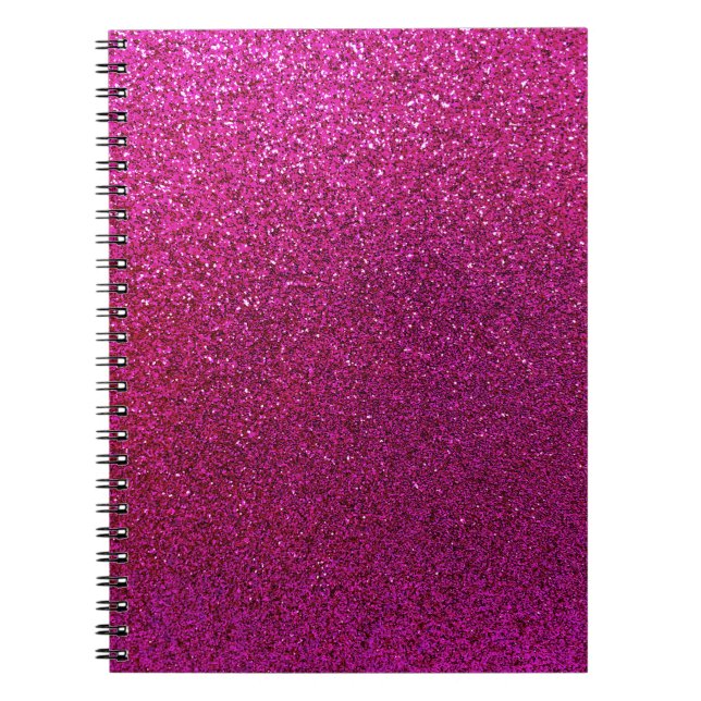 Red Purple Glitter Background Sparkle Glittery Notebook (Front)