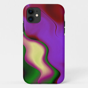 Red Purple Green Abstract Background iPhone 11 Case