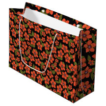 Red purple green scarlet pimpernel Gift Bag